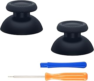 eXtremeRate Replacement Custom Joystick Analog Stick Compatible with p s 5 Controller, for p s 4 All Model Controller - Solid Black