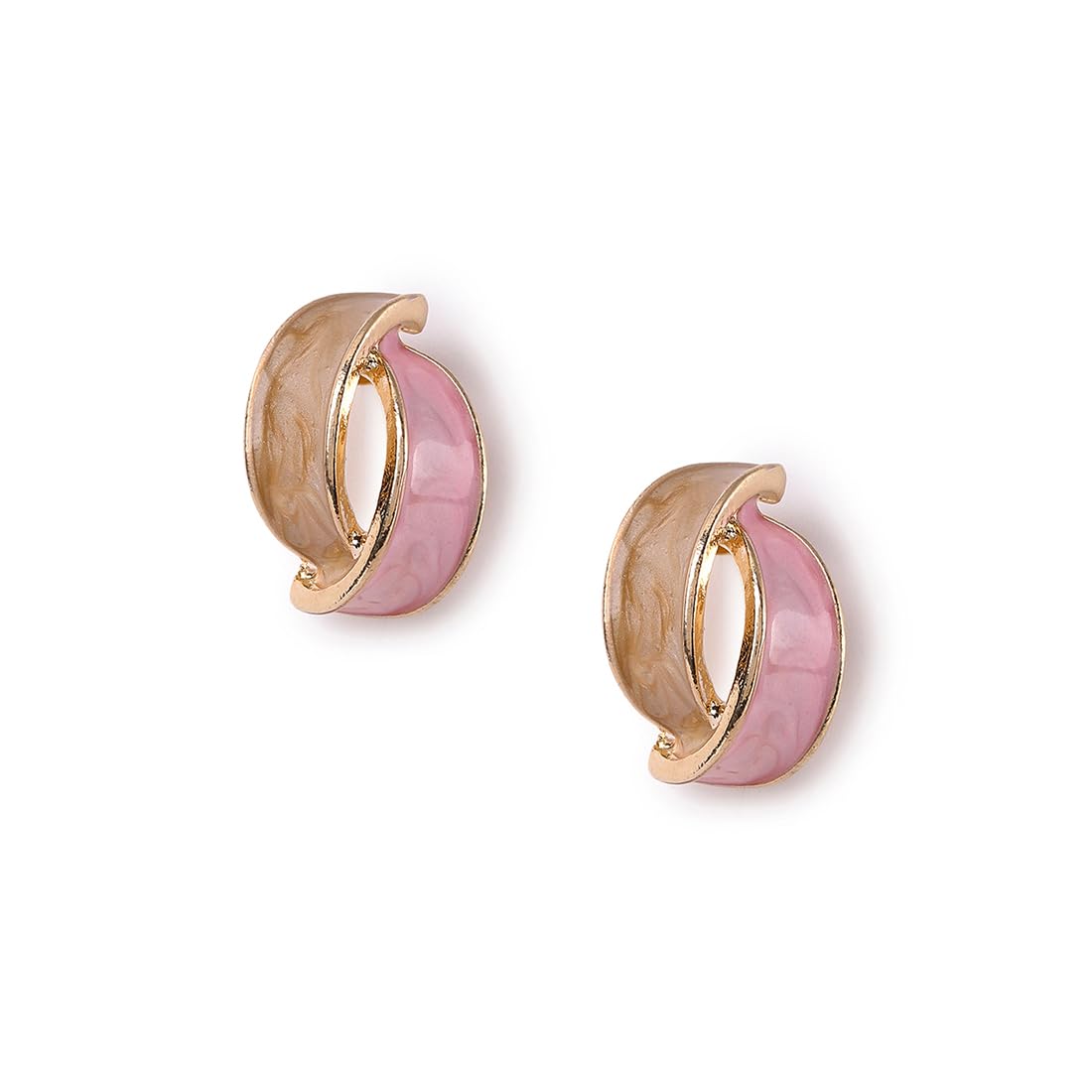 El Regalo Retro Oil Dripping Geometric Arc Dangle Earrings- Gold Plated Oil Dripping Enamel Earrings for Girls & Women (B0BXJH6QT7) Amazon Price History, Amazon Price Tracker