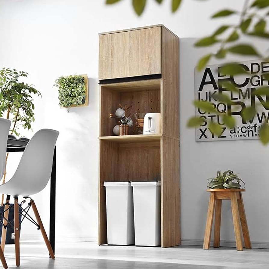 Amazon|レンジ台 レンジラック 幅59cm 大型レンジ対応 食器棚 スリム