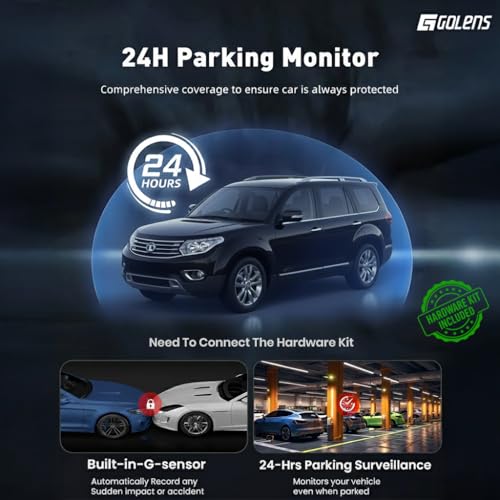Image of Golens T2Pro 3 Channel 4K Dash Cam for Car with WiFi & GPS | 8MP Front + 1080P Inside & Rear | Sony STARVIS Night Vision | 170 Wide Angle | Parking Monitor, G-Sensor, Loop Recording | Supports 256GB