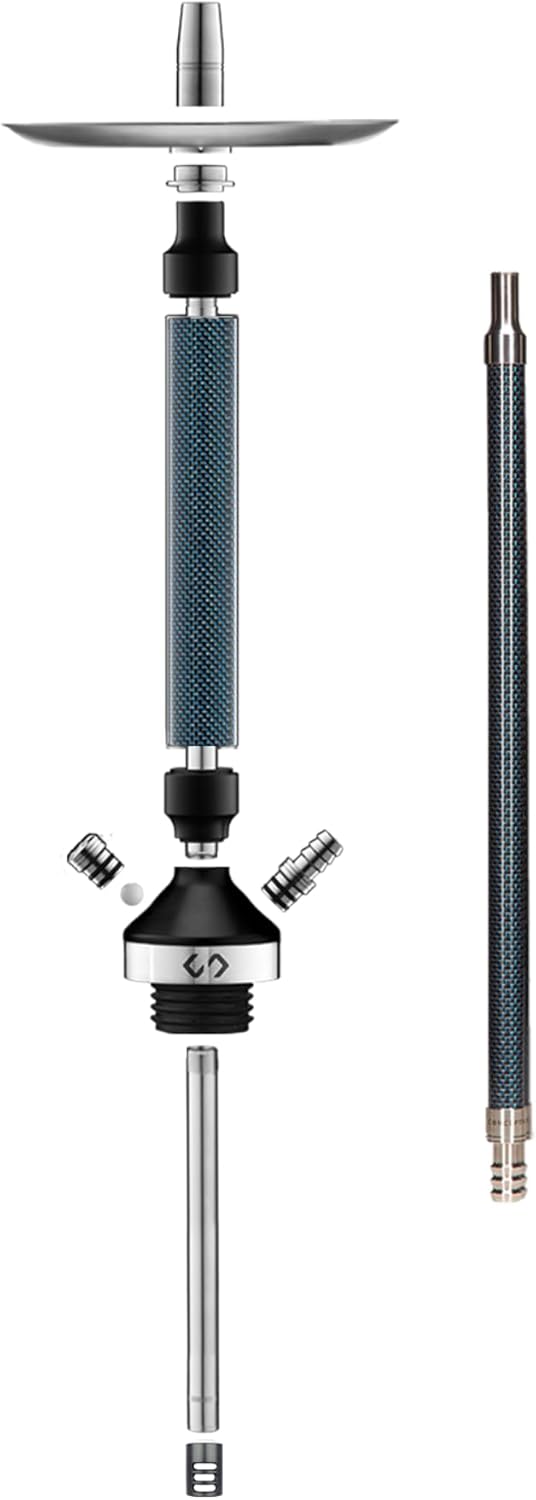 Conceptic Design Carbon Hookah Blue Without Glass Base