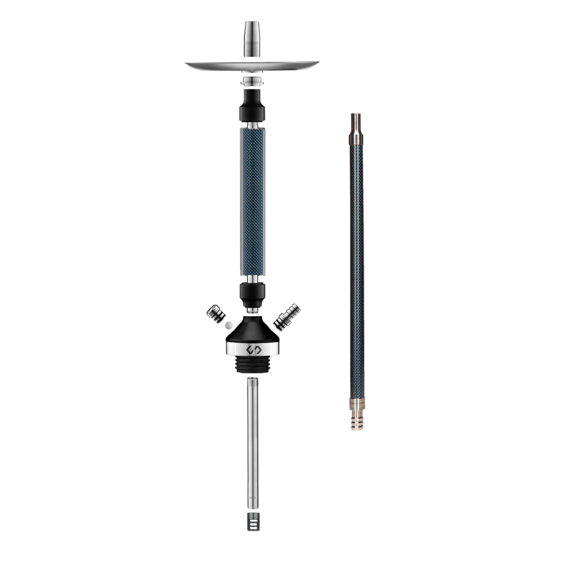 Conceptic Design Carbon Hookah Blue Without Glass Base