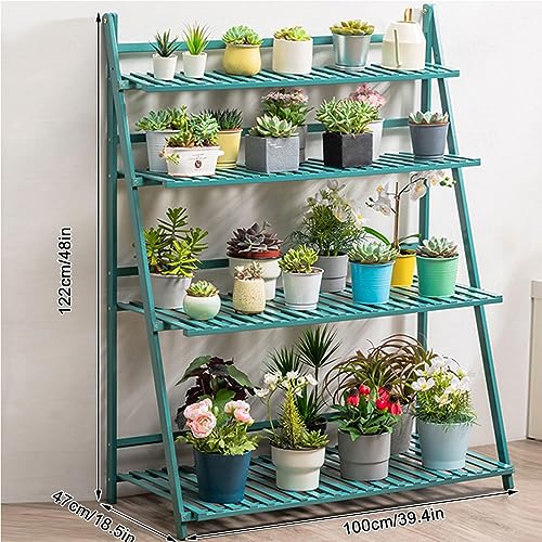 Support de plantes pliable en bambou pour optimiser l'espace - 2
