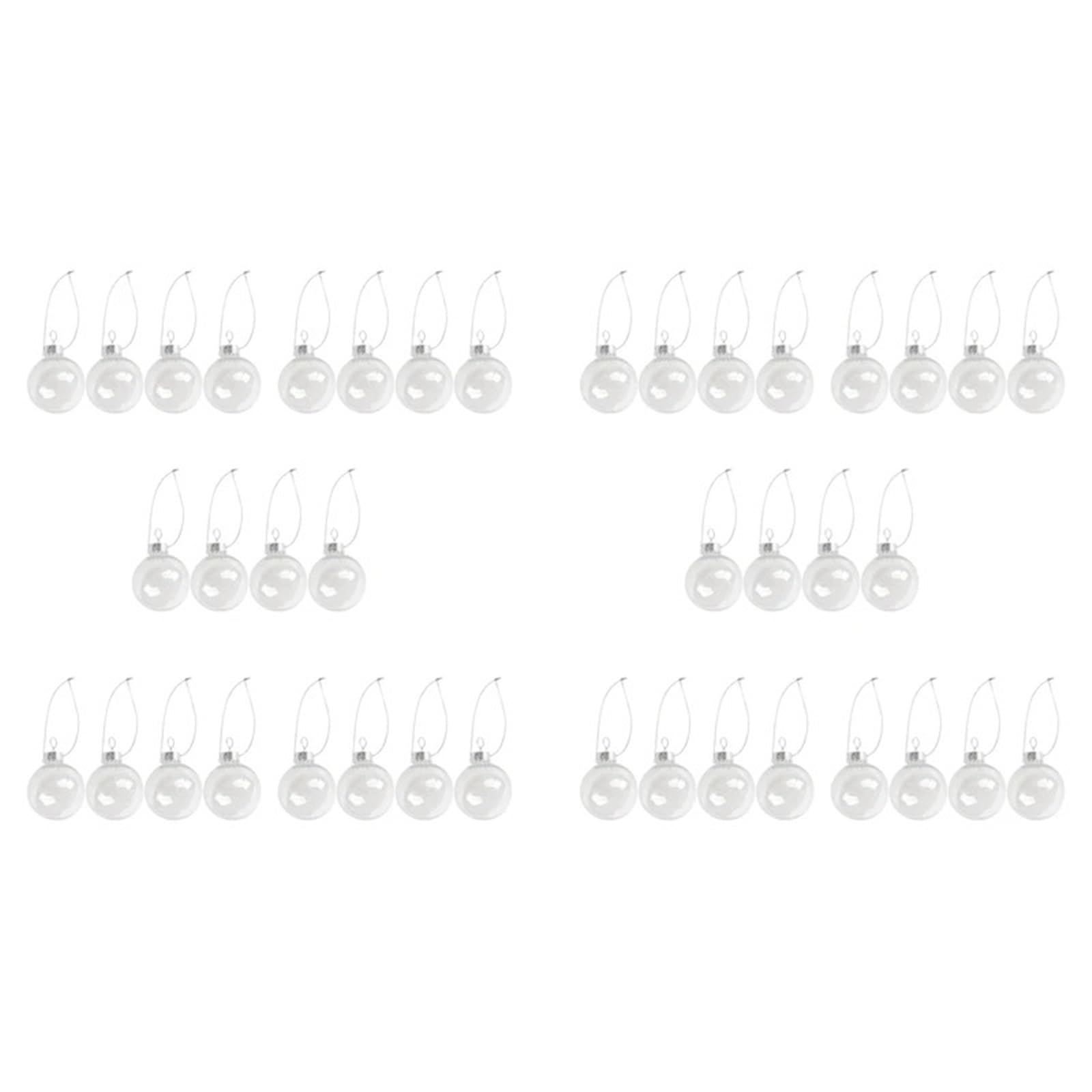 Boule De Noel,Noel Decoration Lot de 40 Boules Noël Transparentes en Plastique incassable et sans Couture, 60 mm, for décoration d'arbre