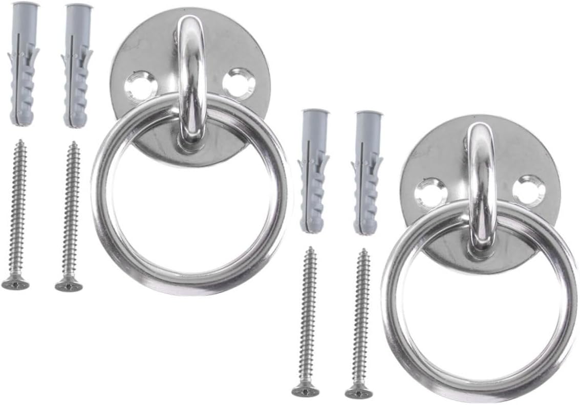 Alipis Heavy Duty Yoga Hammock Ceiling Hooks 2PCS 360° Rotating Mount for Indoor and Outdoor Use Suitable for Boxing Bags Swings and Fitness Equipment
