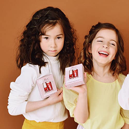 Miss Nella Fairy Kiss Lips & Tips duo- Scented Lip Gloss + Glitter Nail Polish for Kids with Peel-off, Water Based & Odour Free Formula - Image 2