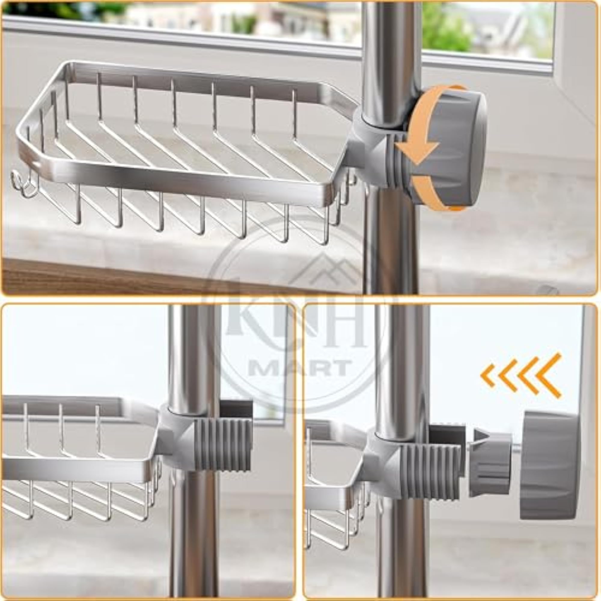 Kitchen Sink Sponge Holder Over Faucet Caddy