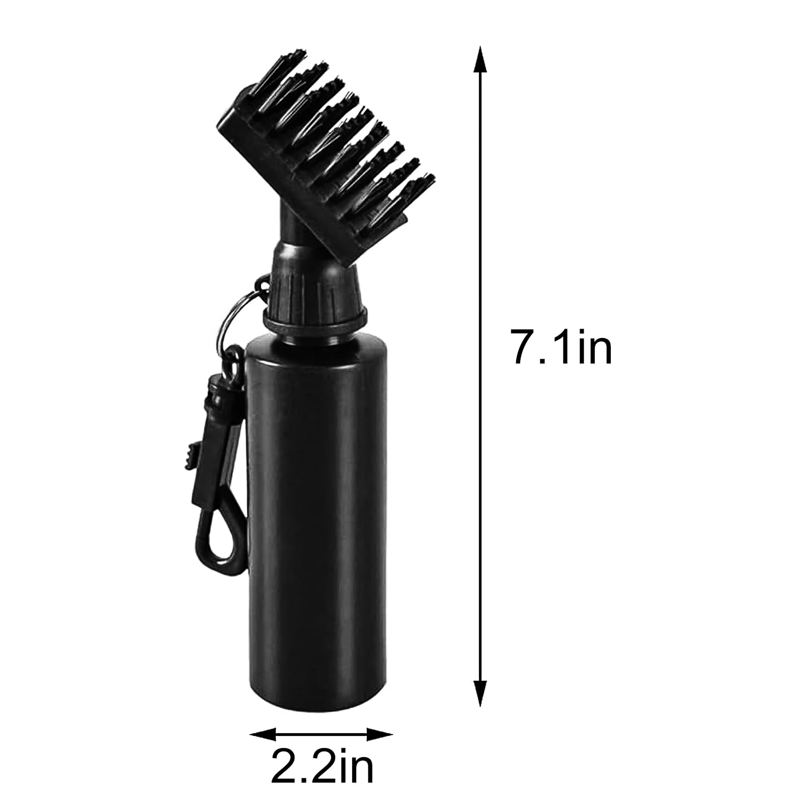 FUZVOL Black Golf Cleaning Brush, Golf Brush with Hook, Golf Club Brush Groove Cleaner, Golf Club Cleaning Brush - Image 2