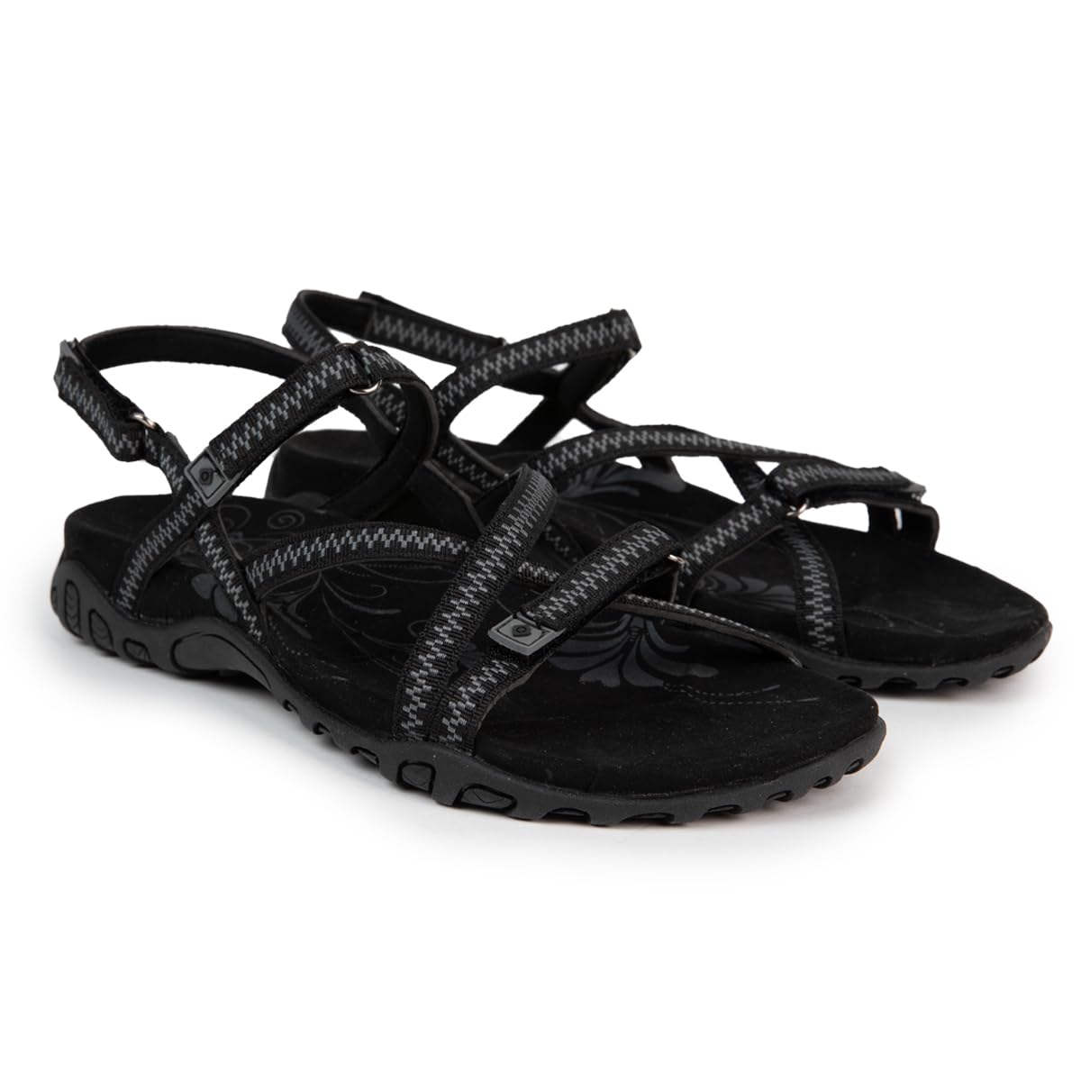 Izas Sandales de randonnée pour femme sportives et confortables. Sandales plates d'été pour trekking et marche au design ergonomique avec 3 ajusteurs.