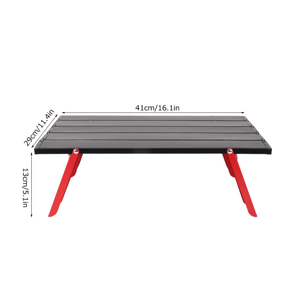 Table Pliable Camping Aluminium - Compacte, Légère (369g), Idéale Randonnée, Plage, Pêche, Pique-nique
