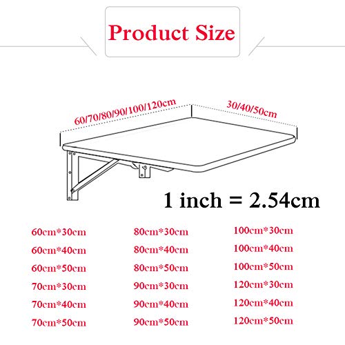Bureau d'ordinateur compact blanc rabattable et table pliante murale - 3