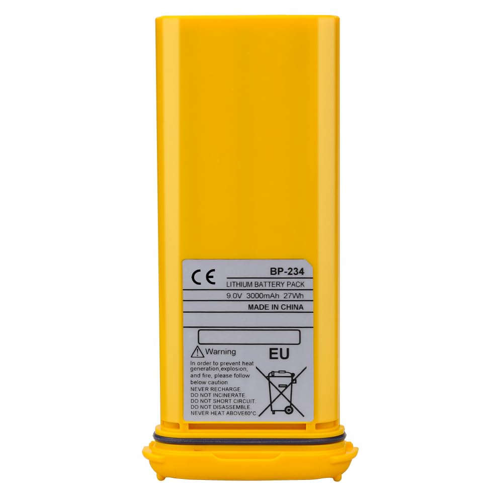 Batteria al litio di ricambio ICOM BP-234 da 9,0 V 3000 mAh per radio Icom IC-GM1600, IC-GM1600E, IC-GM1600K, GM1600DU71 Batteria di riserva usa e getta per radio GMDSS