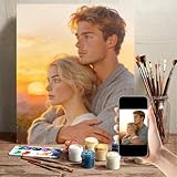 CXJINZE Custom Paint-by-Numbers Kit for Adults from Photo - Personalized Paint by Number for Beginners DIY Oil Painting Canvas for Home Decor Customized Gift for Women & Men (12 * 16in)