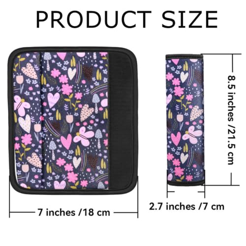 Image of Seat Belt Cover for Kids, Seat Belt Pad for Boys Girls, Car Seat Straps Shoulder Pads for Kids, Kid's Seat Belt Cushion, Shoulder Strap Pad, 1 Piece （Secret Garden）