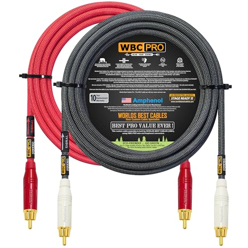 Cables RCA de 18 pies audiófilos Star-Quad WBC-PRO-Quad para interconexión de audio