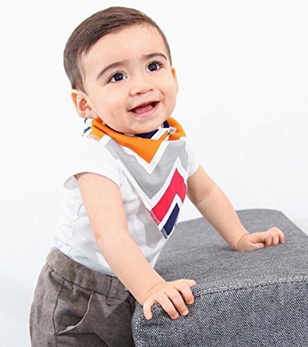 iZiv Set van 12 babybandana-slabbetjes met verstelbare drukknoppen, waterdichte katoenen voering voor 0-2 jaar - Image 5