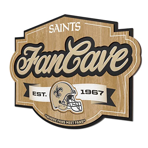Image of YouTheFan NFL New Orleans Saints FanCave Wall Art | Ready-To-Hang, 3D Multi-Layered Construction, Floating Wall Mount Design, Great Fan Gift, Officially Licensed Artwork