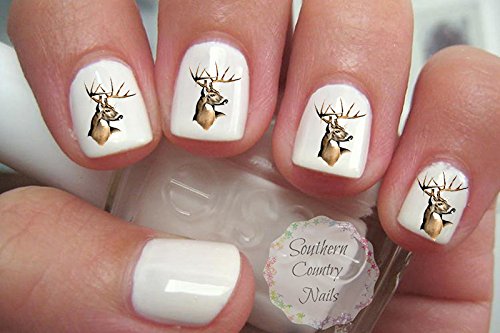 Deer Buck with Antlers Waterslide Nail Decal
