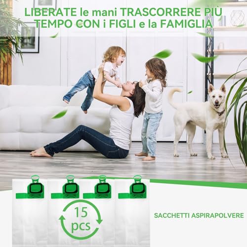 15 Stück Staubsaugerbeutel für Kobold VK140 VK150 FP140 mit 2 Motorfiltern, 2 sauberen Bürsten, Zubehör-Set für Vorwerk Kobold Staubsauger