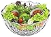 Elegant Large Crystal Clear Salad Bowl, Glass Mixing Bowl, All Purpose Round Serving Bowl