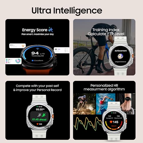 Image of (Refurbished) SamsungGalaxy Watch Ultra(47Mm, LTE, White)With Upto 100H Battery|3Nm Processor|Dual GPS|Quick Button /Siren|Sapphire Glass & Titanium|10Atm & IP68|BP & ECG Monitor|Energy Score & Ages