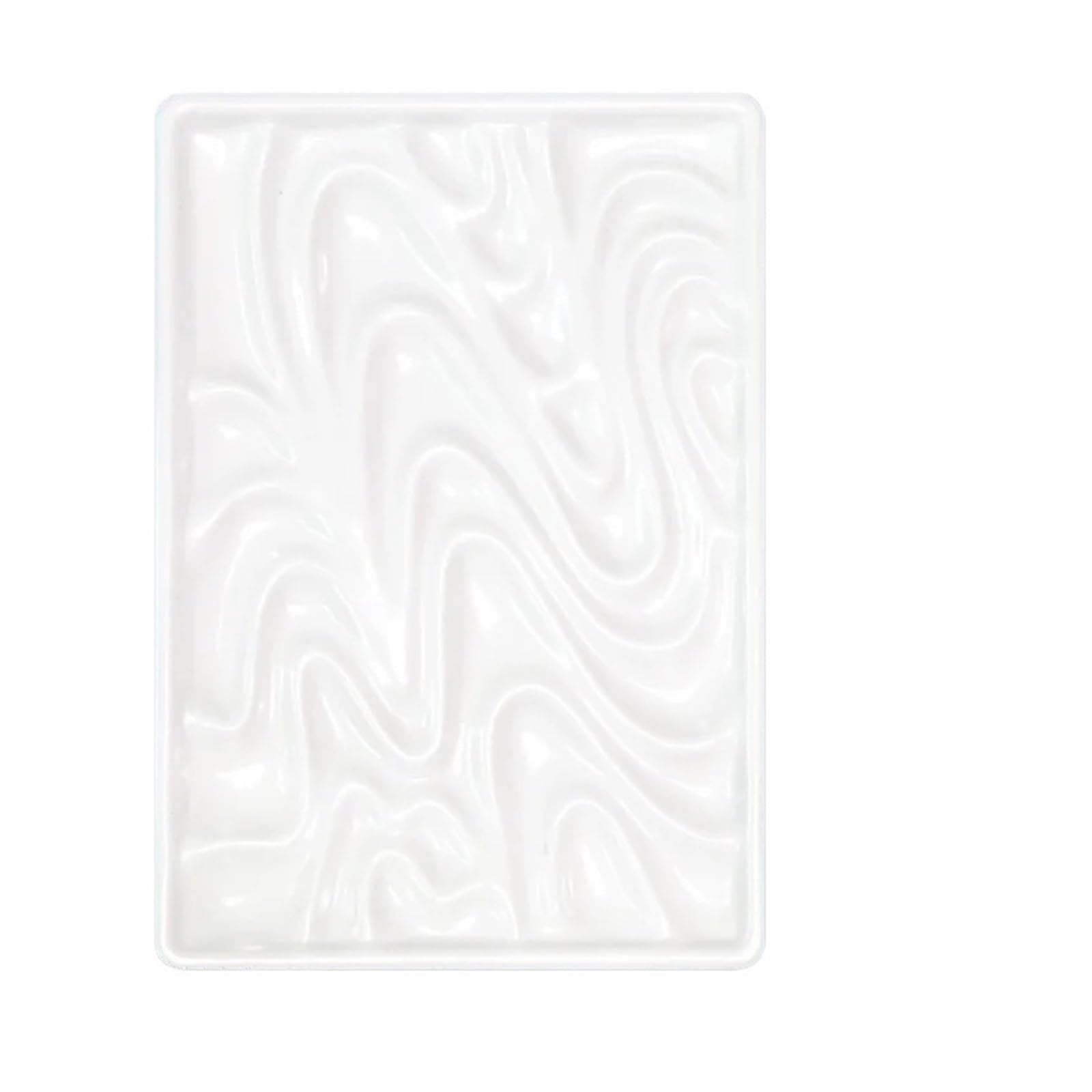 Ceramic Paint Palette Ceramic Artist Paint Palette, White Mixing Tray for Gouache Painting, Oil, Acrylic Tempera for Watercolour(21 * 14.8cm)