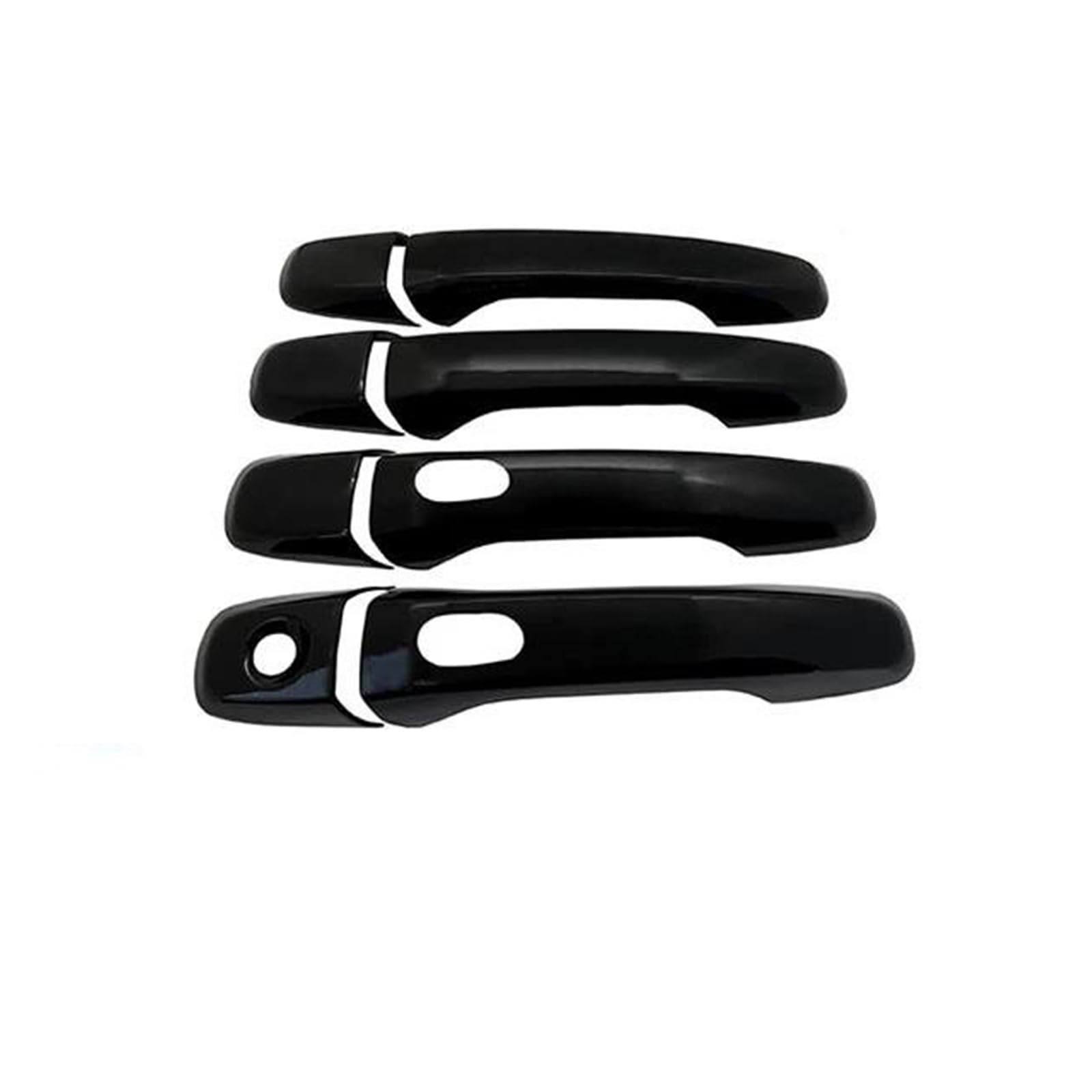 Lzbzhb 4Handle 2 Buttons Car Exterior Outsidedoor Handle For Explorer For Classic For U502 2011~2018 Door Handle Cover Gloss Black Car Exterior Decorate Auto Stickers(4Handle 2 Buttons)