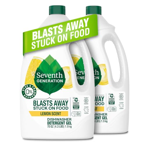 Seventh Generation Dishwasher Detergent Gel Lemon Scent 2 pa...