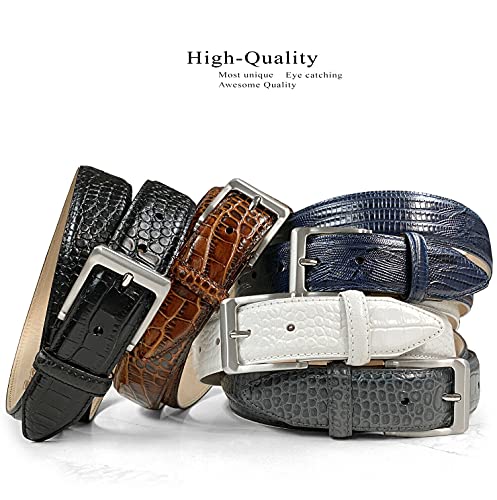 JT911135-NB Grove Genuine Full-Grain Cowhide Leather Dress Belt 1-3/8"(35mm) Wide, Assembled in The USA2