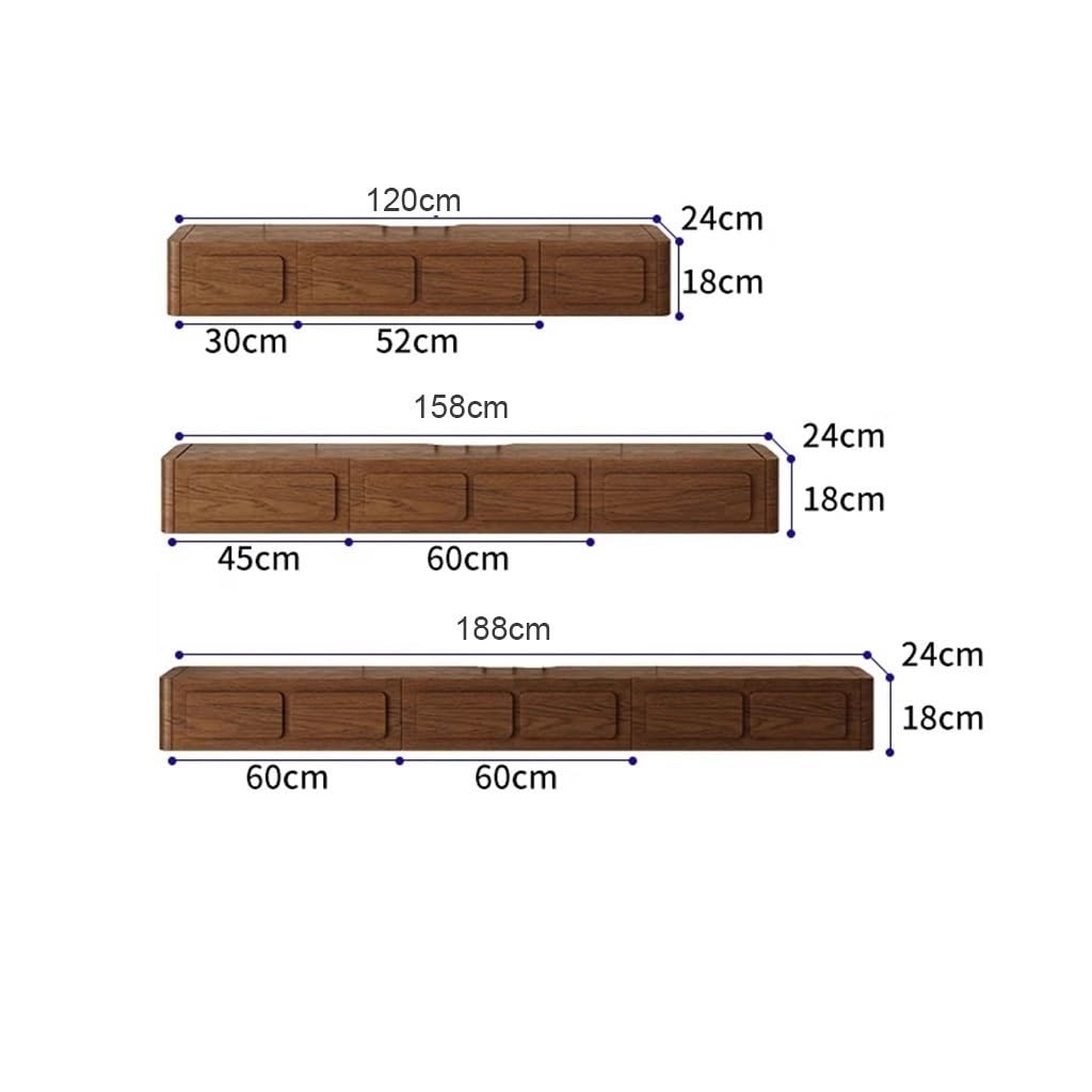Mobile TV sospeso moderno da parete, 120228 cm, elegante mobile TV nero con ampio spazio per soggiorno, mobile galleggiante salvaspazio (120 x 24 x 18 cm)