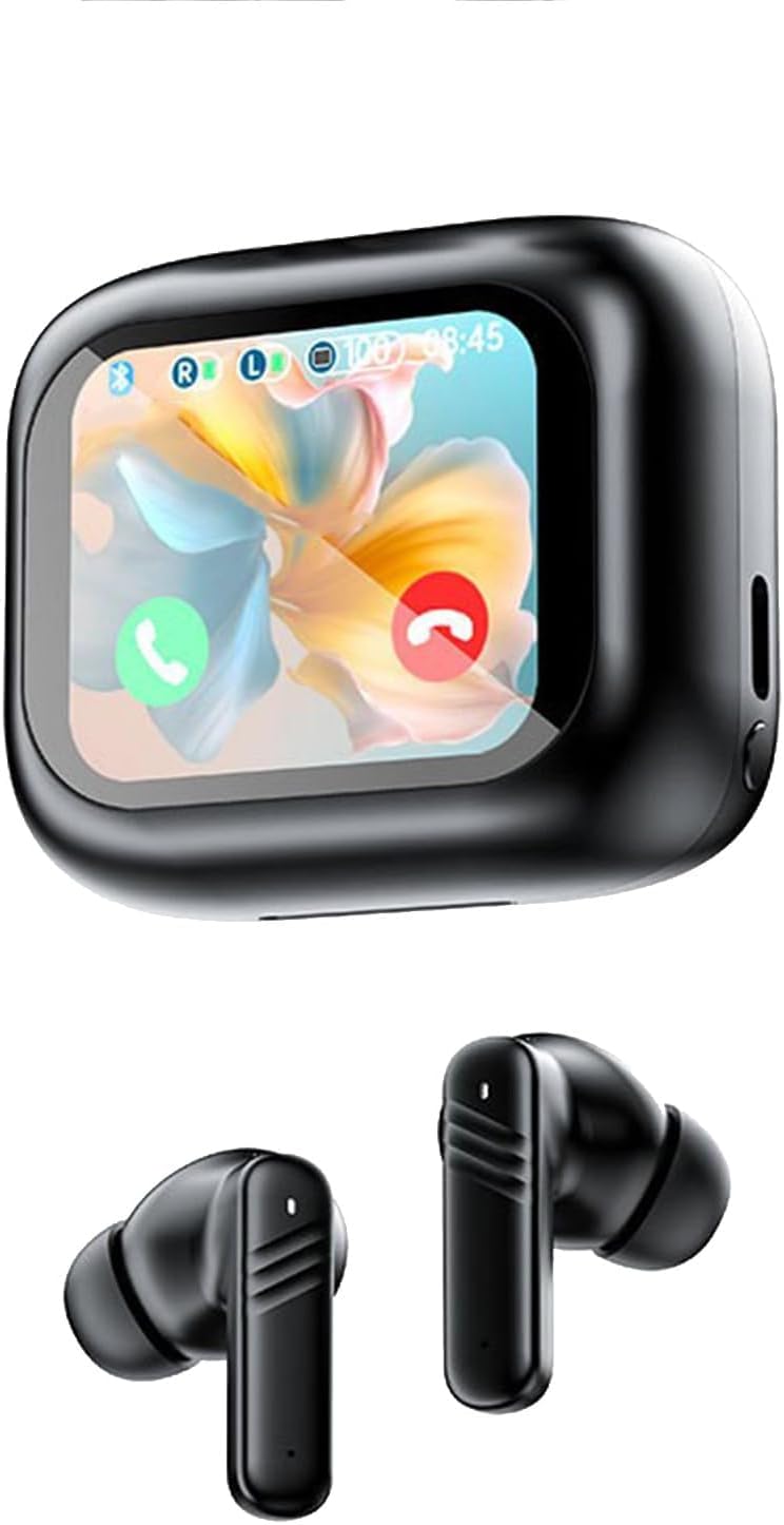 Wireless Active Noise Cancelling Earbuds ANC with Smart Touch Screen Transparency Mode Blue Tooth Ear Buds Noise Cancelling Earphones Bluetooth Earbuds Active Noise Canceling Ear Buds