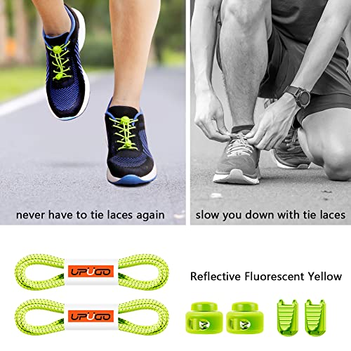 Image of UpUGo Elastic Shoe Laces, No Tie Shoe Laces Tieless for Kids, Adults, Elderly, One Size Fit All