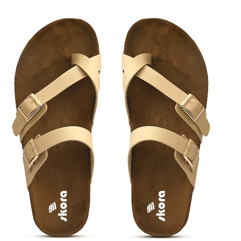 Skora Cork Flat Bronze Sandal for Women (B0CBXVRQGF) Amazon Price History, Amazon Price Tracker
