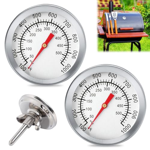 2er-Set Analoges Grillthermometer – Präzises Deckelthermometer für Grill & Pizzaofen zur Garraumtemperaturmessung 2er-Set Analoges Grillthermometer – Präzises Deckelthermometer für Grill & Pizzaofen zur Garraumtemperaturmessung