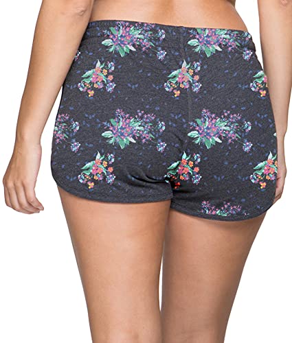 Colosseum Active Women's Simone Cotton Blend Yoga And Running Short (Black Floral, Medium) #TOP2