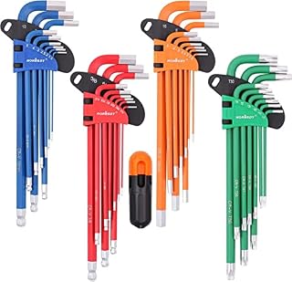 HORUSDY Allen Key Set, Allen Wrench Set, SAE & Metric Star Long Arm Ball End Hex Key Set, Industrial Grade Allen Wrench Set