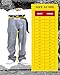 FB County 50/50 Mens Baggy Pants, Grey, 32 - Loose Fit, Durable & Soft Poly-Cotton Twill, Wide Leg Pants for Men Streetwear