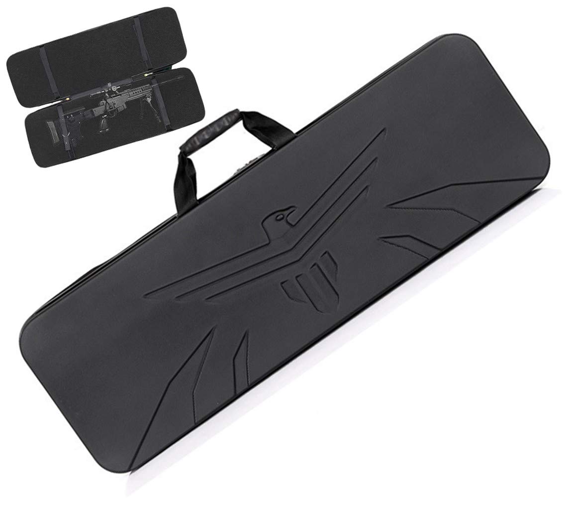Custodie per Fucili Custodia per Armi tattiche, Custodia per Armi Impermeabile, Custodia Rigida per Armi con Manico in Gomma Borsa per Armi Portatile per Pesca, Caccia, tiro Sportivo 100 cm