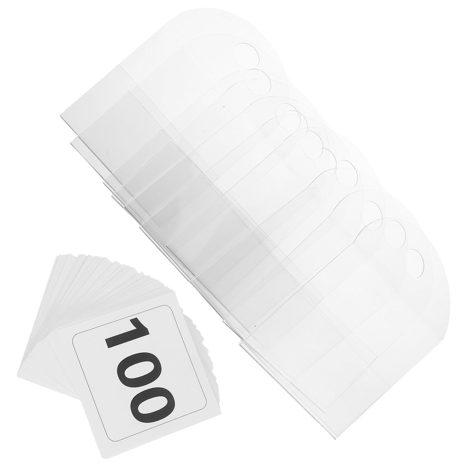 Etiquetas para colgar ropa con impresión resistente Veemoon, acrílico duradero del 1 al 100 8