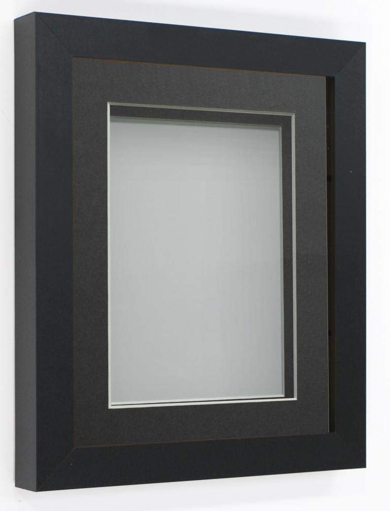 Frame Company Black With Grey Mount Rickman Box Frame 14X11 For A4