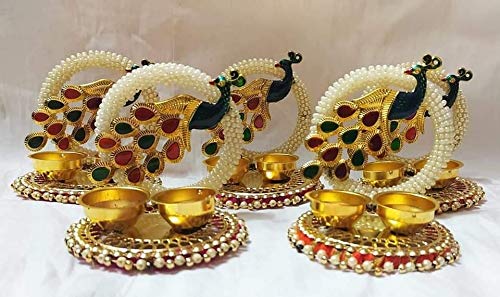 Image of Sanvatsar Home Decorative Light Diya Set of 4 | Festival Deepak & Candle Lamps | Diwali Home Decoration | Ideal Corporate Gift for Christmas & New Year Celebrations