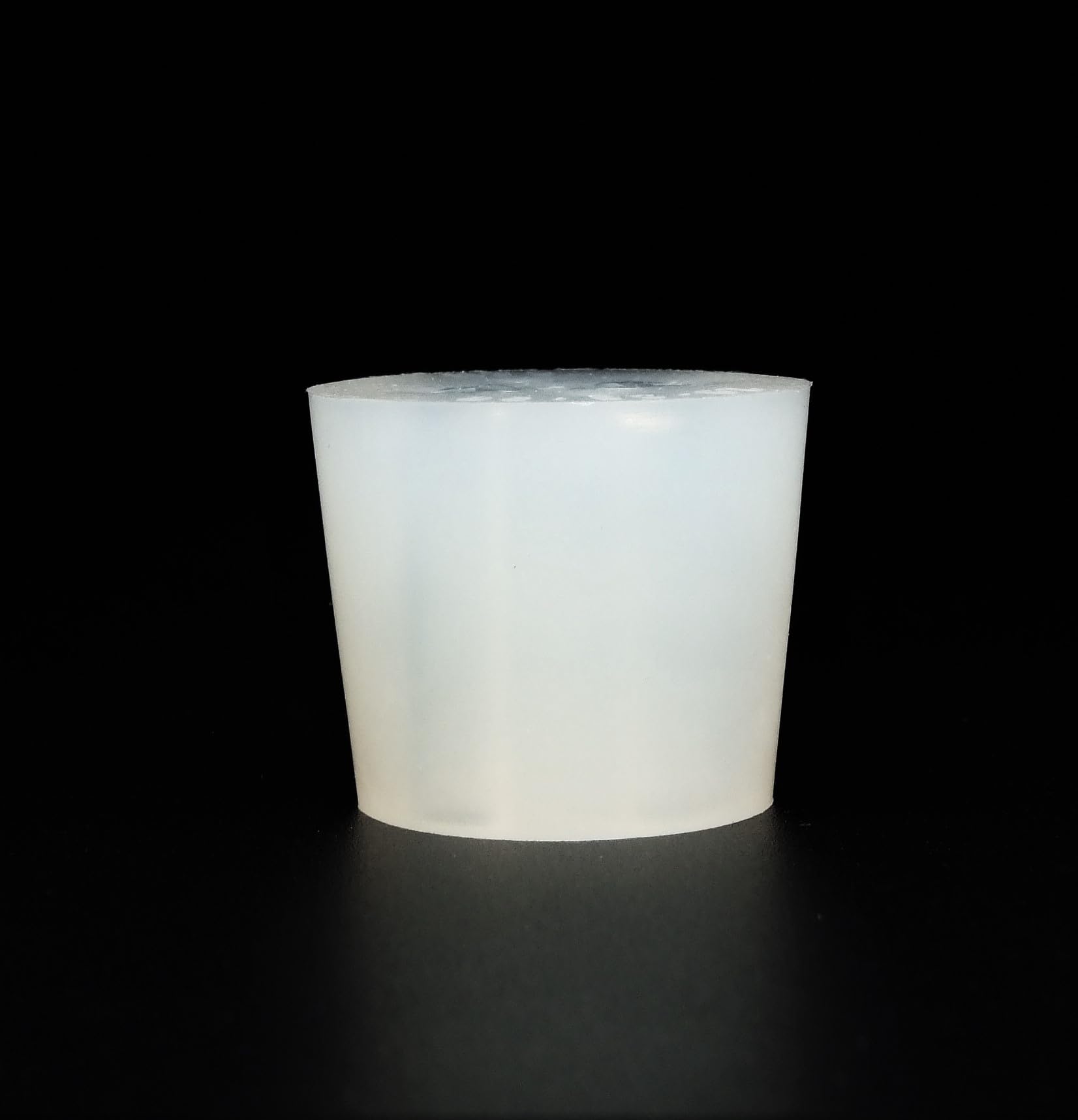 Bouchon en Silicone avec Trous (Lot de 5) - Bouchon de Laboratoire | Bouchon Conique (35/29mm - h:30mm + 2 trous Ø 6mm)