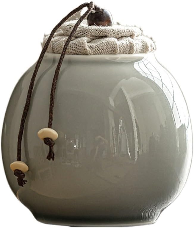 Tea Storage Retro glaze tea can household composite ceramic
