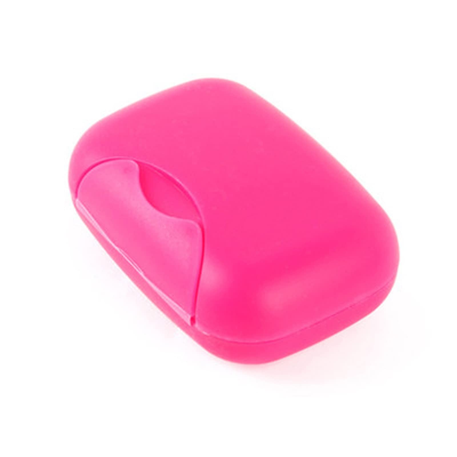Soap dish, Waterproof Portable Soap Box Hygienic Holder Case Dishes Leakproof Container(Red,L)