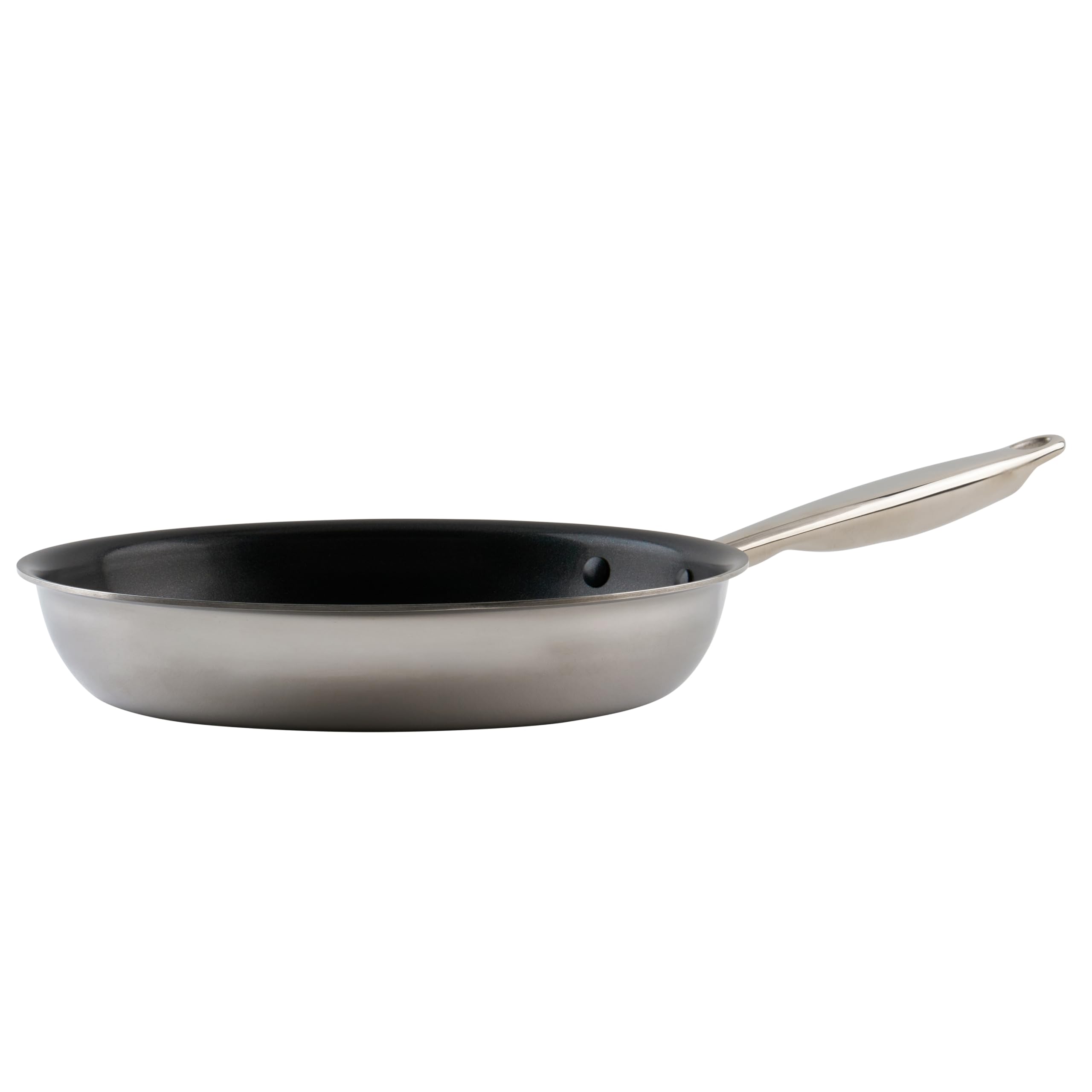 Tri-Ply Frying Pan by Winco – 10", 10.0 inches, Stainless Steel, Silver, Model TGFP-10NS