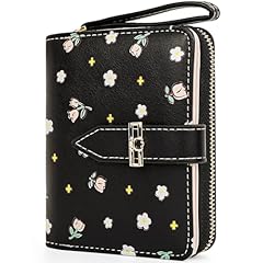#D Black Flower Women's Wallet