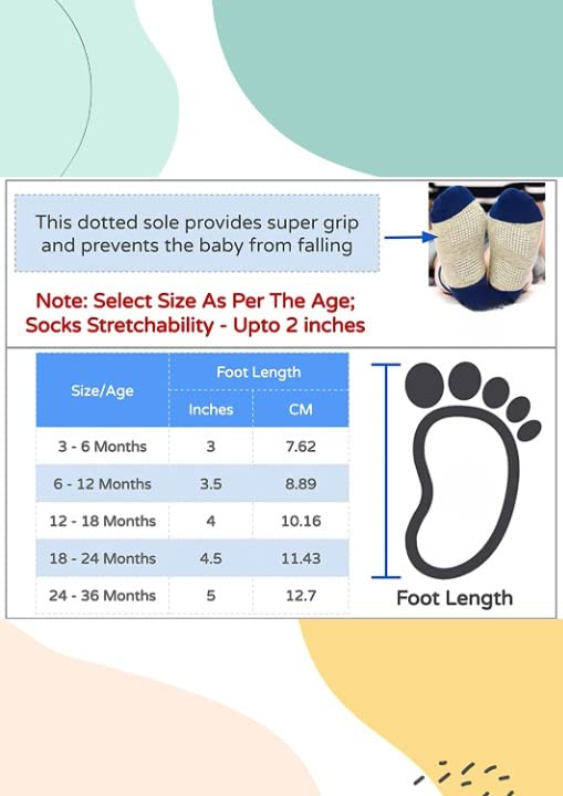 Image of SooWoo Boy's Anti-Skid Grip Cotton Socks