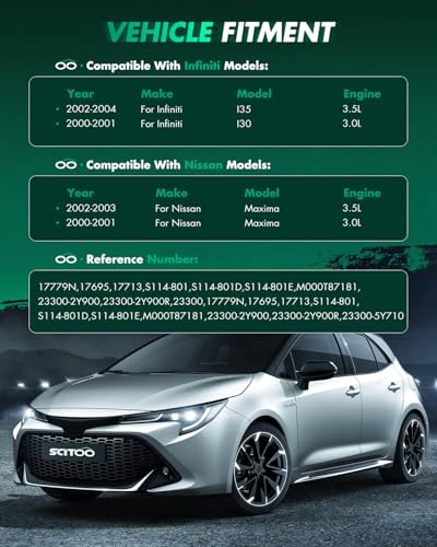 Image of SCITOO Starters New Compatible for Nissan -Europe Car Maxima /Maxima QX IV (A32) Eng.VQ30DE 3.0 142kw VQ30DE 1995 1996 1997 1998 199 2000 V (A33) Eng.VQ20DE 2.0 V6 24V 103kw VQ20DE 2000-2003 17779N