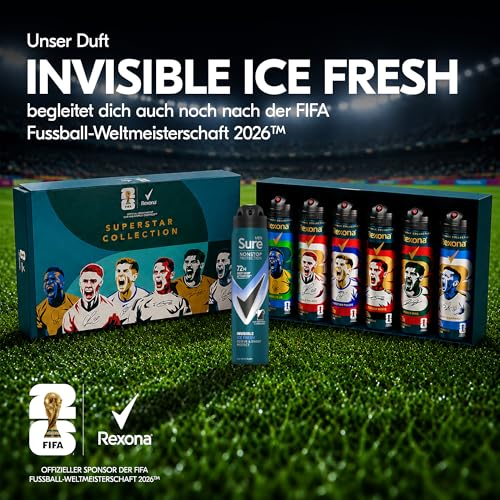 Rexona FIFA World Cup 2026TM Superstar Collection Geschenkset, Anti-Transpirant Deo-Spray für Männer, 72 h Schutz vor Schweiß und Geruch… – Ansicht 6