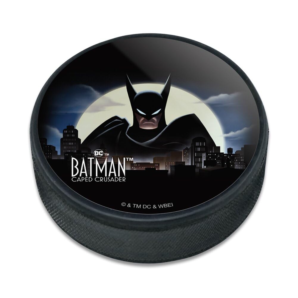 Batman: Caped Crusader Over Gotham Ice Hockey Puck